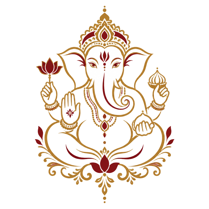 Lord Ganpati blessing the wedding invitation